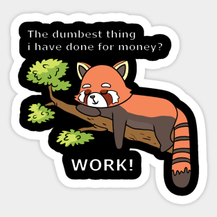 Sleeping red Panda Sticker